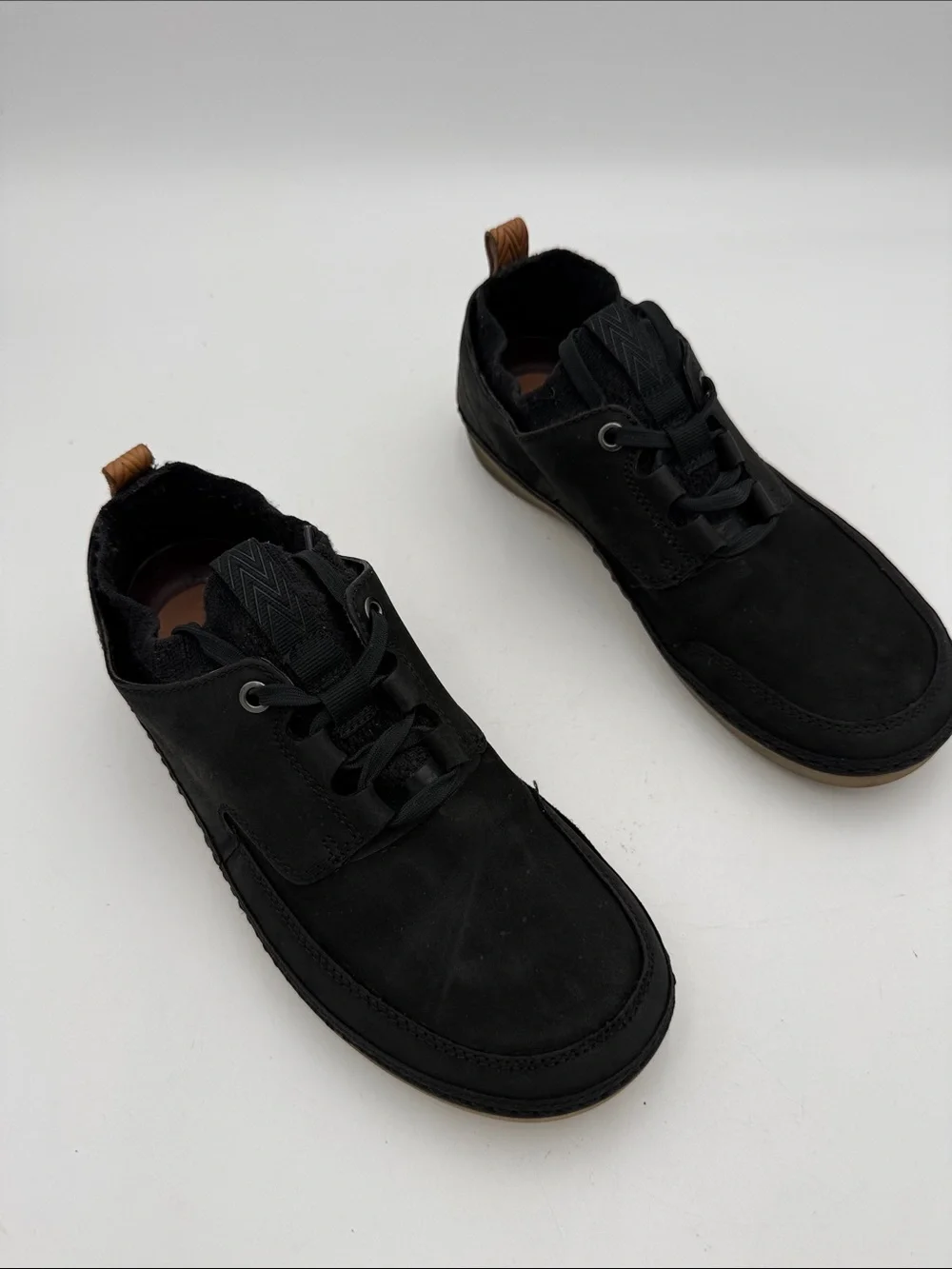 Clarks nature Men's Black Casual Lace-Up Shoes 8.5 leather upper casual office